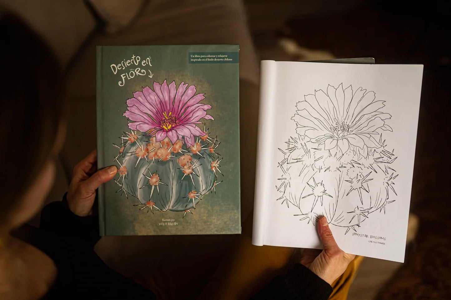Libro para colorear Desierto en Flor