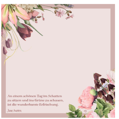 Taco de notas ¡Pensamientos simplemente hermosos! Magia floral