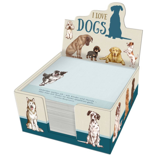Taco de notas I love dogs