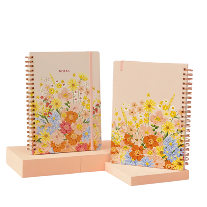 Cuaderno Grande con espiral Jardín