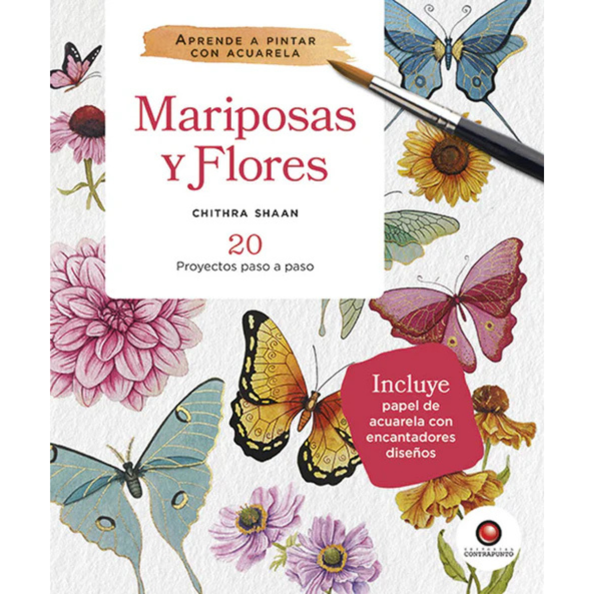 Mariposas y flores. Aprende a pintar con acuarela