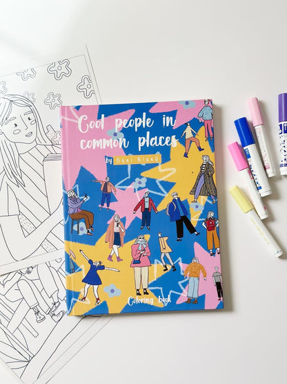 Libro para colorear Cool People in Common Places