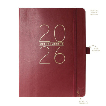 Agenda 2026 Apollo Rojo 18 Meses