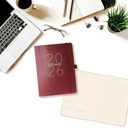 Agenda 2026 Apollo Rojo 18 Meses