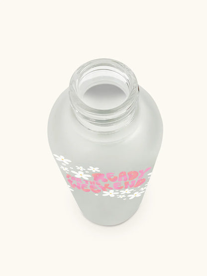Botella de Vidrio con Bombilla - Get Ready for the Weekend