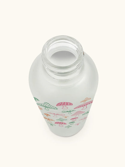Botella de vidrio con bombilla - Mushroom