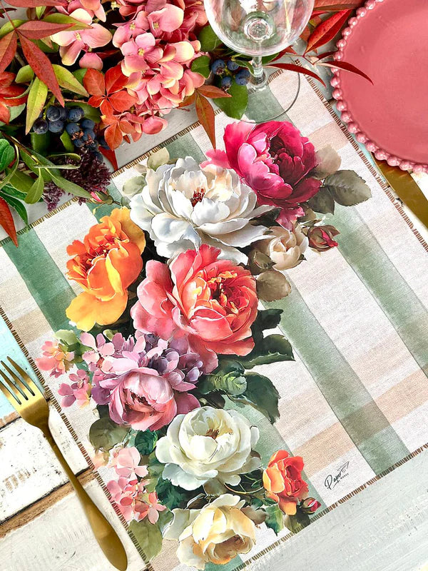 Individual de papel Atelier de flores