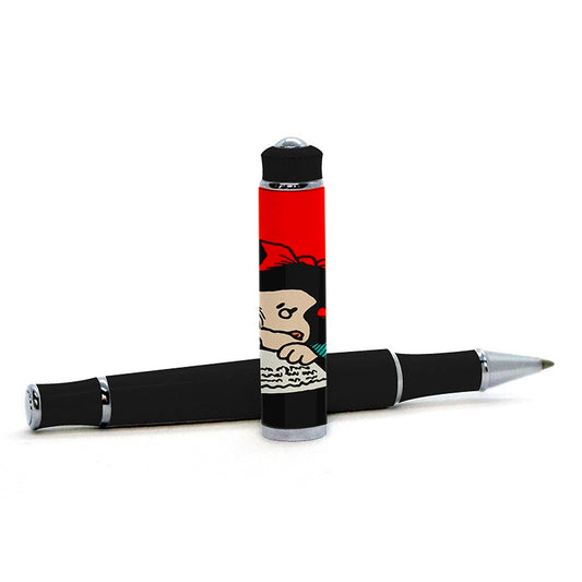 Lapicera Roller Mafalda Black leyendo