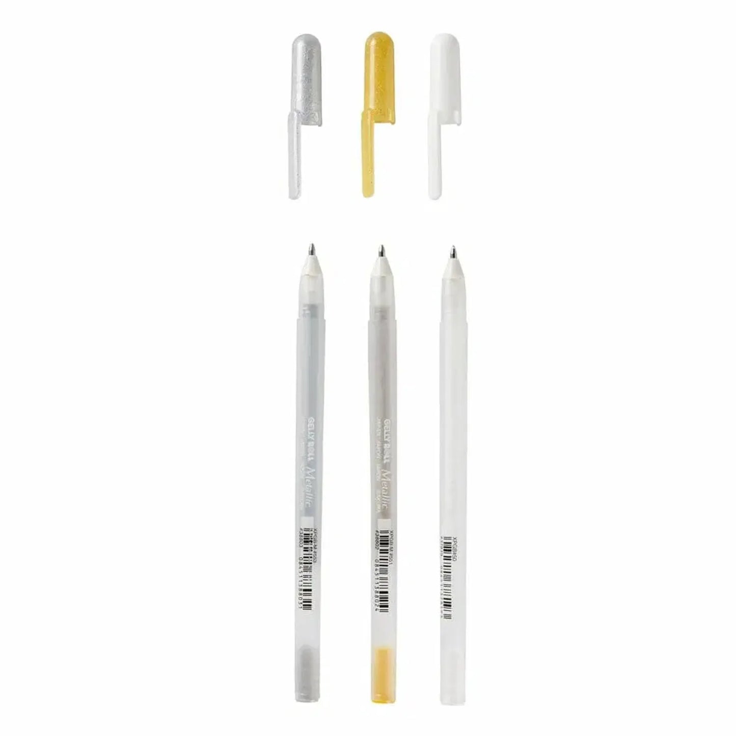 Set Lápiz Gel Gelly Roll Sakura 3 Colores :Oro-Plata-Blanco