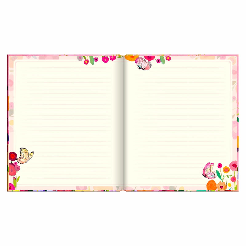 Libreta Tapa dura Grande – Butterfly Rose