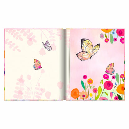 Libreta Tapa dura Grande – Butterfly Rose