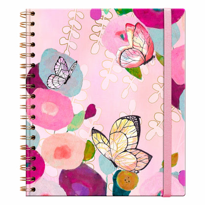 Libreta Tapa Dura con Espiral Grande Butterfly