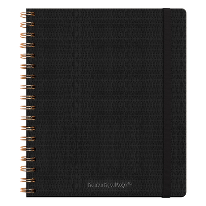 Cuaderno tapa dura rafia negro