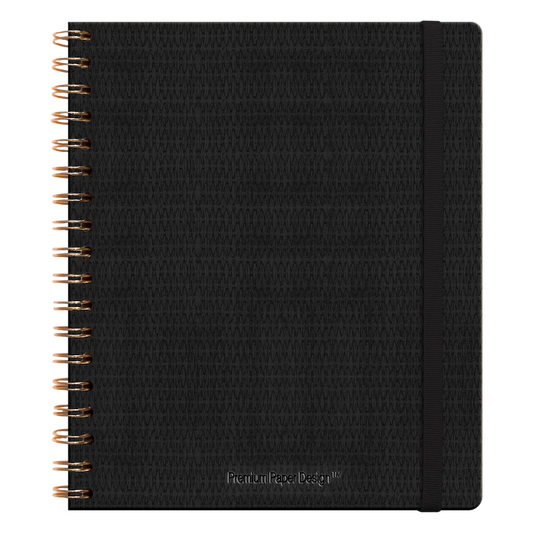 Cuaderno tapa dura rafia negro