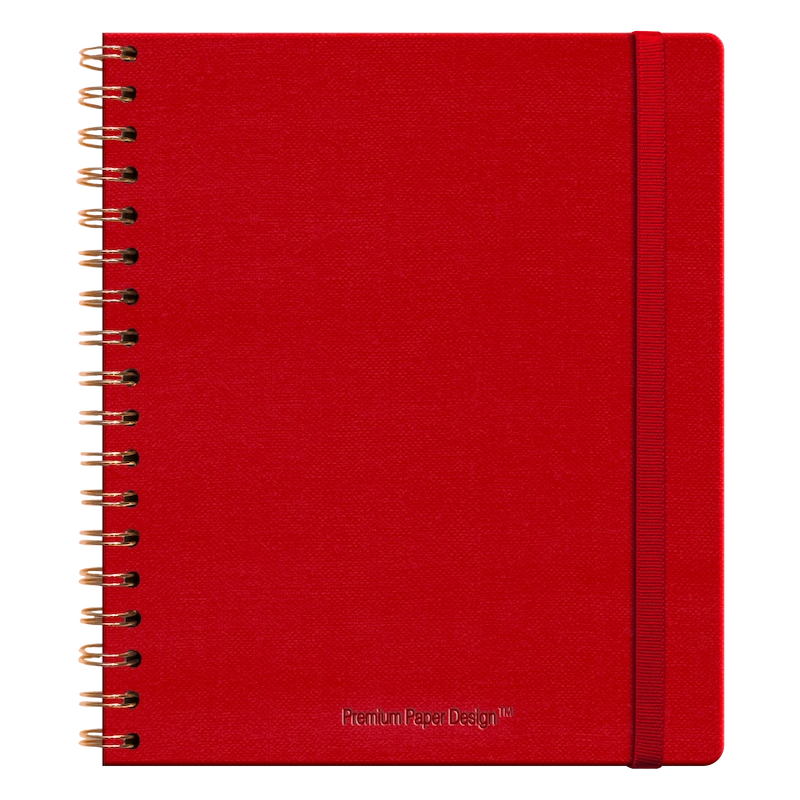 Cuaderno Ecocuero Lino Rojo