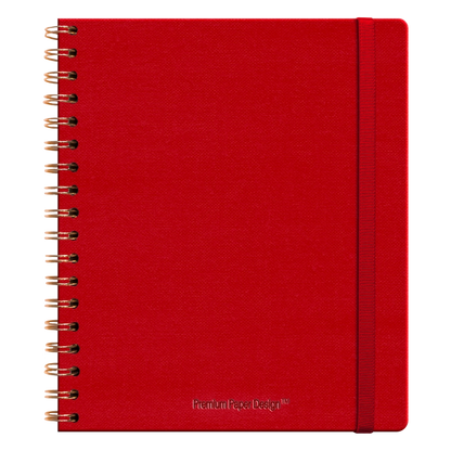 Cuaderno Ecocuero Lino Rojo