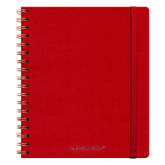 Cuaderno Ecocuero Lino Rojo