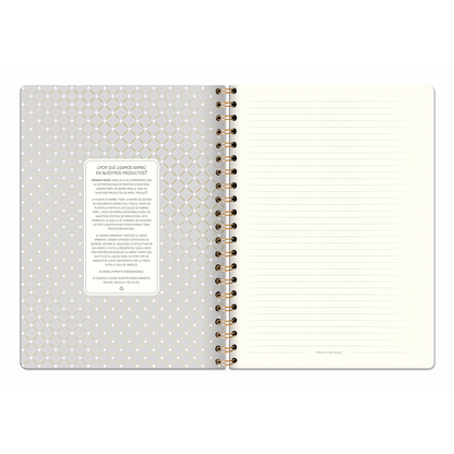 Cuaderno grande Ecocuero  Rosa con espiral