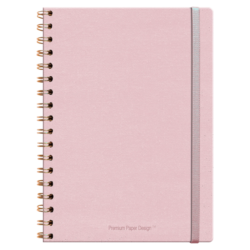 Cuaderno grande Ecocuero  Rosa con espiral