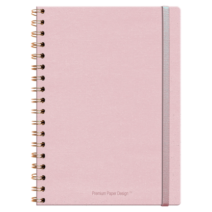 Cuaderno grande Ecocuero  Rosa con espiral