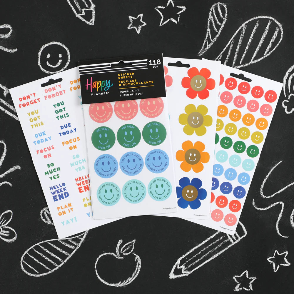 Set Stickers Super Happy