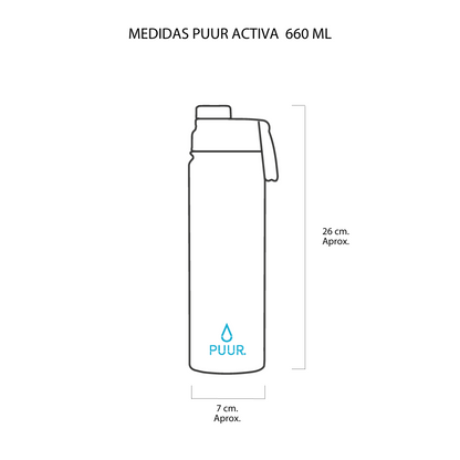 Botella Térmica Puur Activa Onyx 660 ml