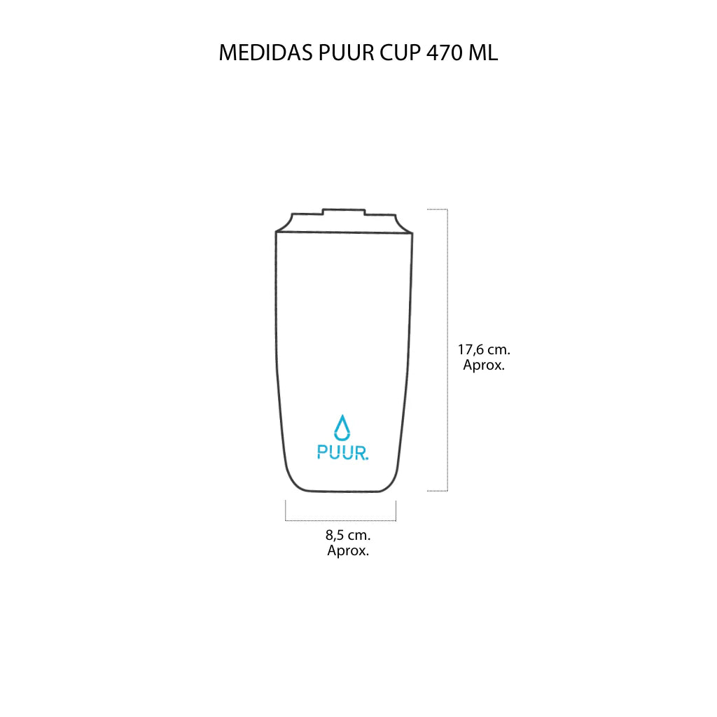 Vaso Térmico Puur Mug Night Blue Hermético 470 ml