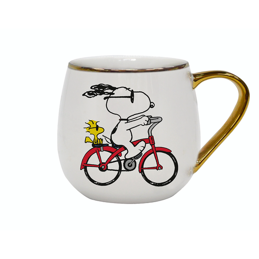 Tazón  redondo Snoopy - La bicicleta