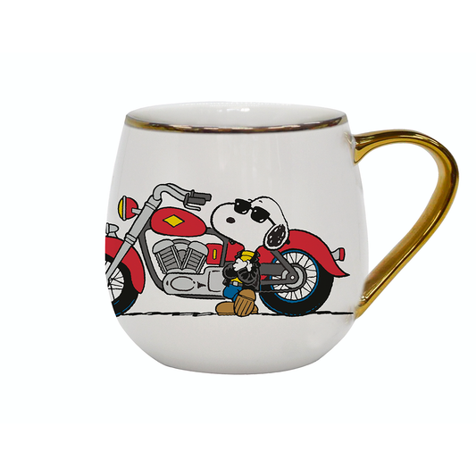 Tazón redondo Snoopy motocicleta 400 ml