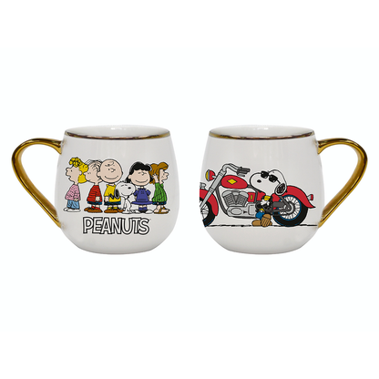 Tazón redondo Snoopy motocicleta 400 ml