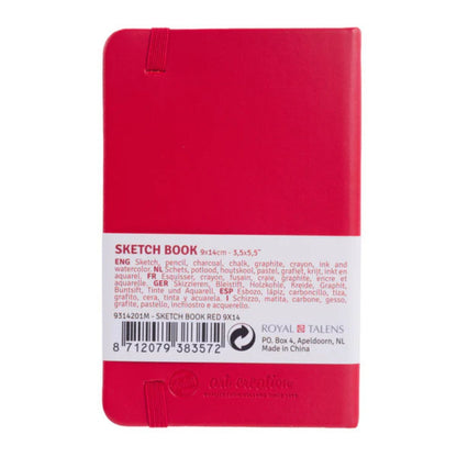 Libreta Sketchbook 9*14 cm Art Creation 140gr 80hjs Red
