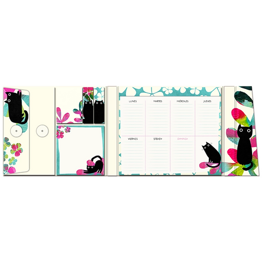 Planificador Semanal y Notitas Planet Gato