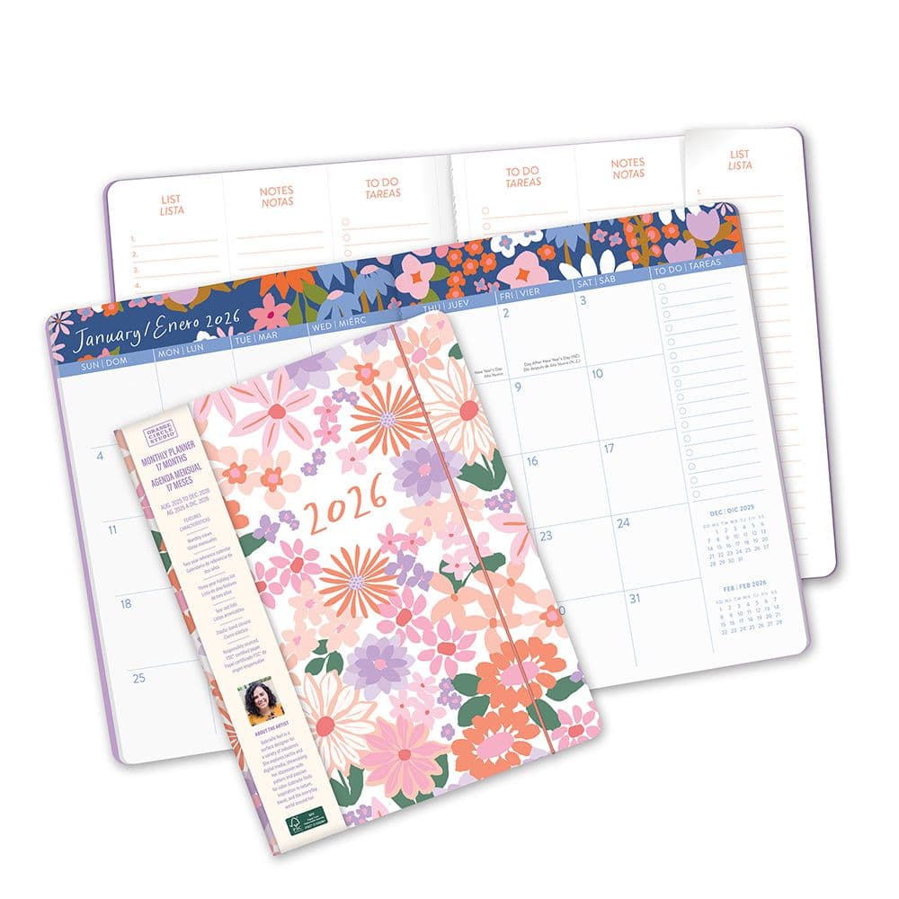 Agenda 2026 Secret Garden 17 Meses - Vista Mensual
