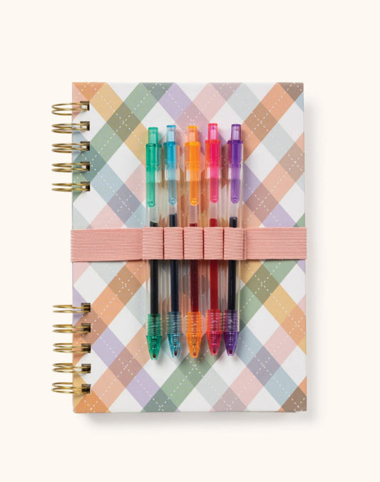 Cuaderno con Elástico para Lápices Cuadrillé