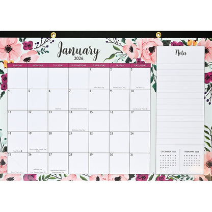 Calendario 2026 Floral 12 Meses