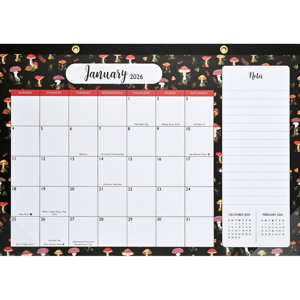 Calendario 2026 Mushrooms 12 Meses