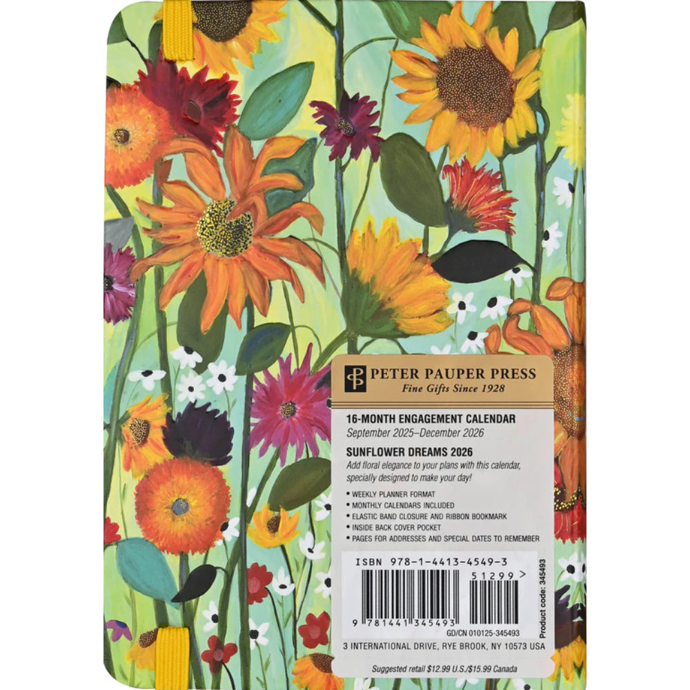 Agenda 2026 Sunflower Dreams 16 Meses