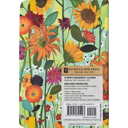 Agenda 2026 Sunflower Dreams 16 Meses