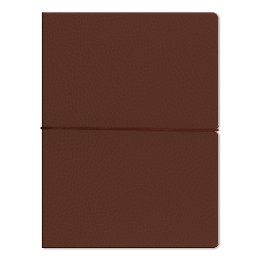 Libreta Tapa Blanda A4 Ecocuero Café