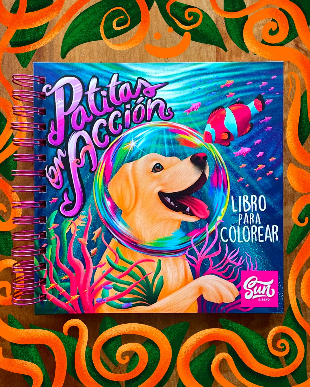 Libro para colorear Patitas en Acción