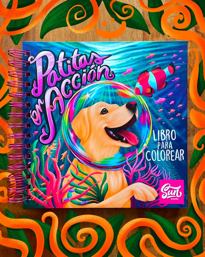 Libro para colorear Patitas en Acción