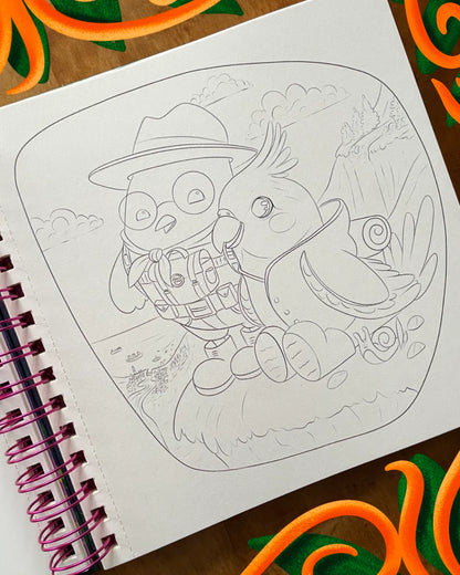 Libro para colorear Patitas en Acción