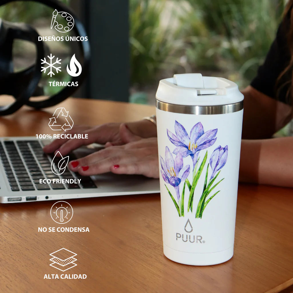 Vaso Térmico Puur Mug Azafrán Hermético 470 ml