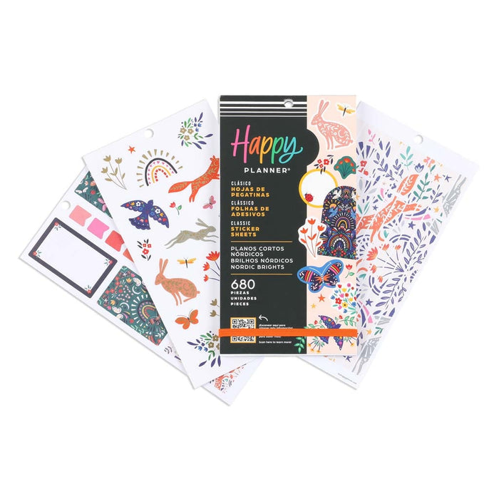 Set Stickers Happy Planner Nordic Brights