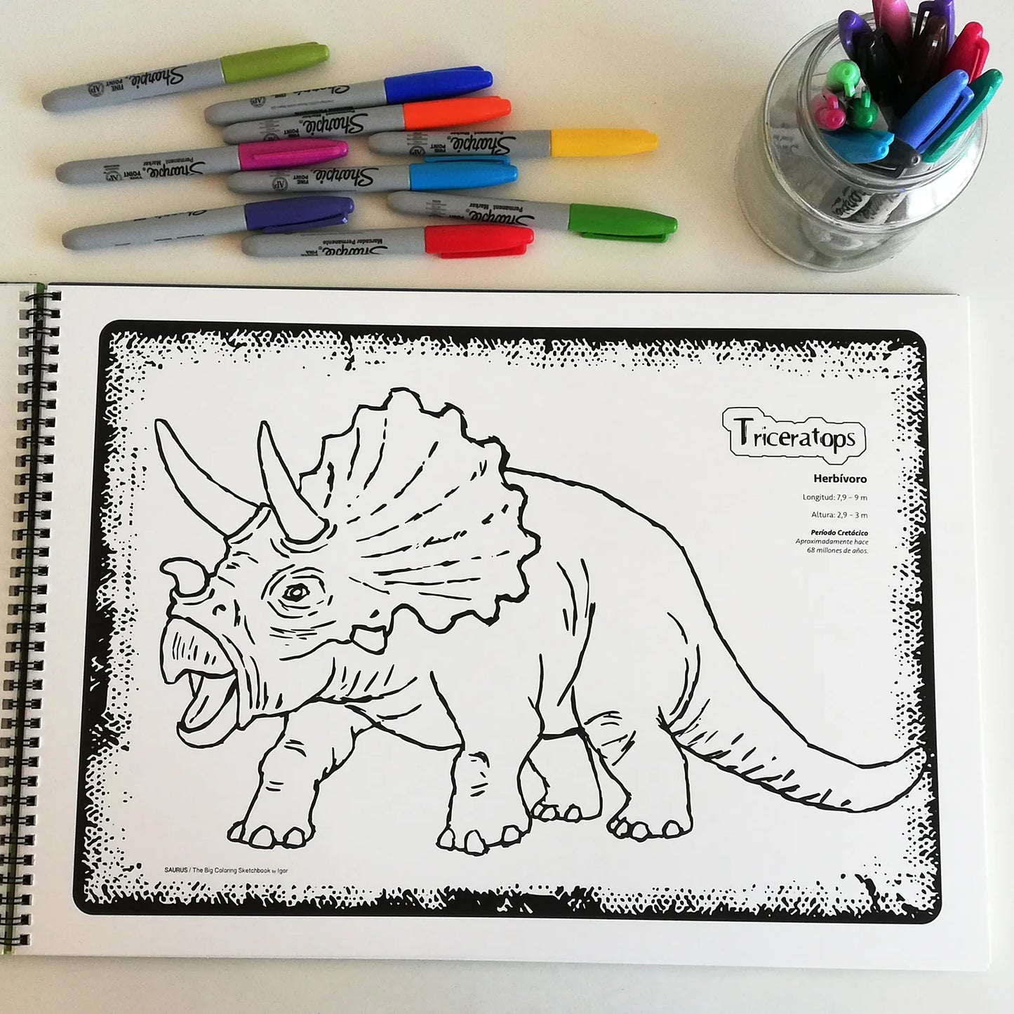 Libro para colorear Saurus