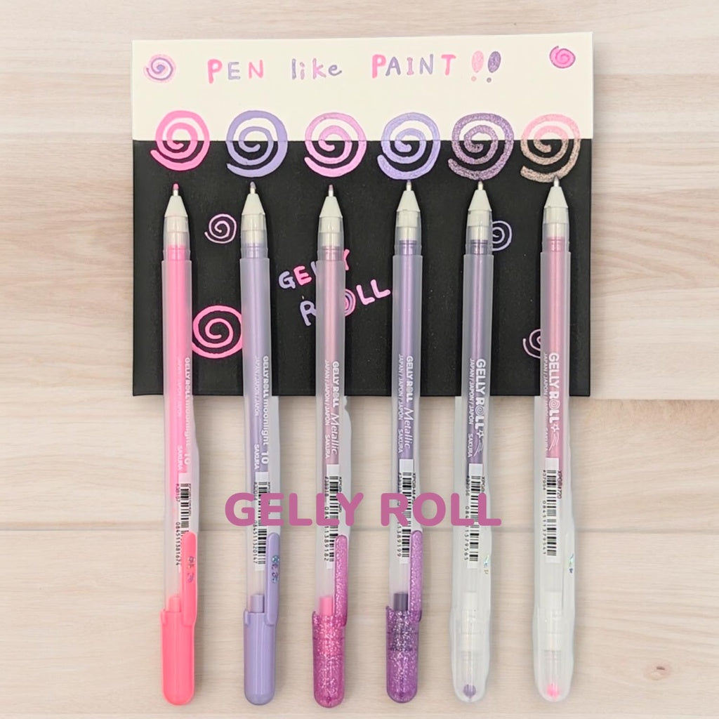 Set de Lapices Gelly Roll Sakura Rosas y Morados