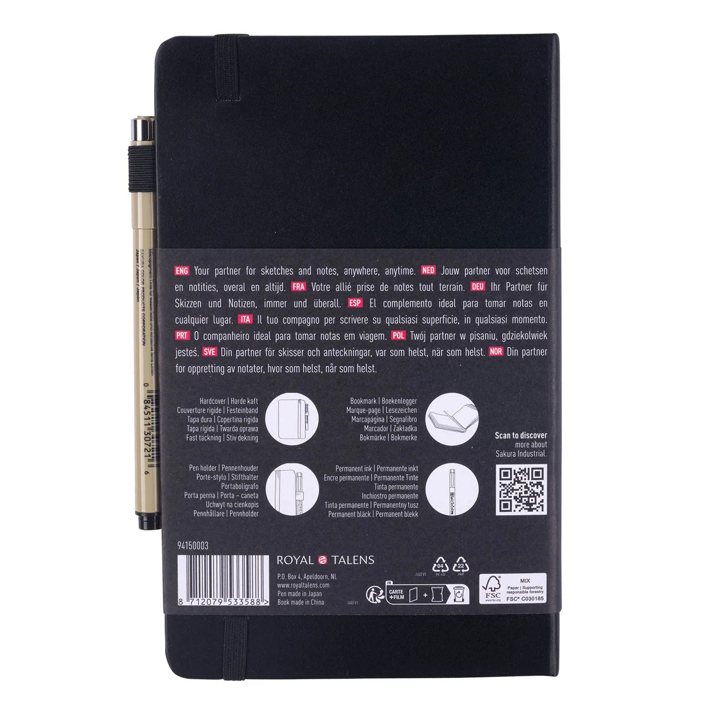 Sketchbook Hoja Blanco con Pigma Micron Negro