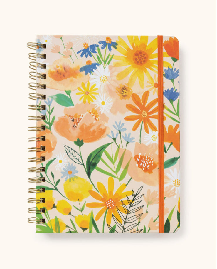 Planificador Sin Fecha Tri-Tab Bold Blossoms