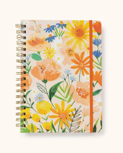 Planificador Sin Fecha Tri-Tab Bold Blossoms