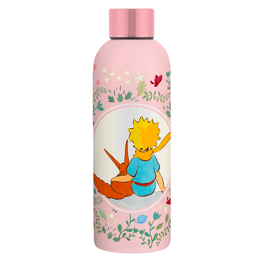 Botella Acero Inoxidable El Principito Rosa